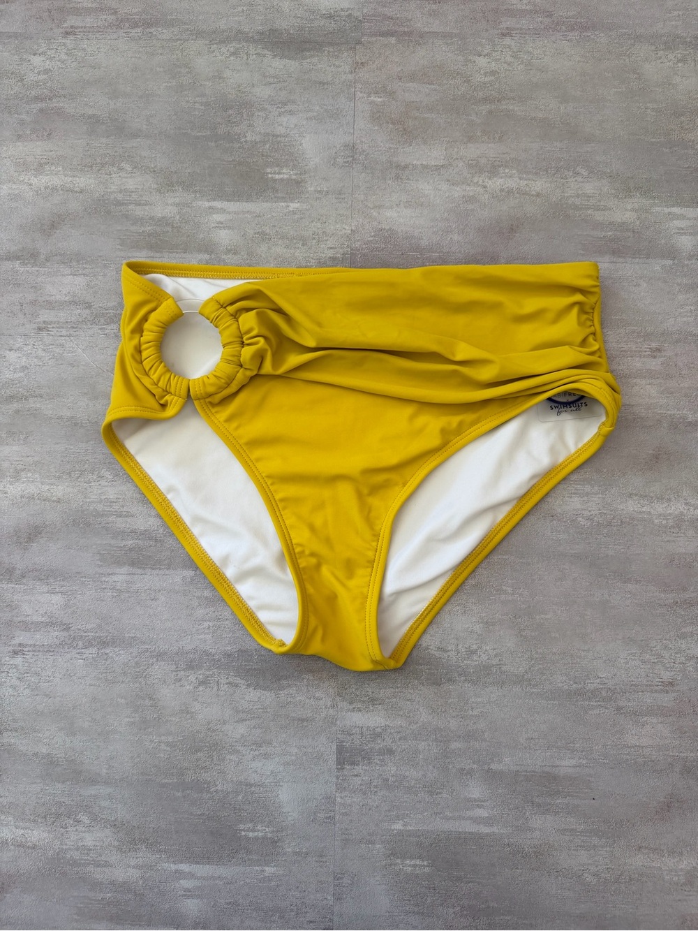 NWT | Gabifresh x Swimsuits For All | High-Waisted Bikini Bottoms Yellow Size 20 - Picture 2 of 4
